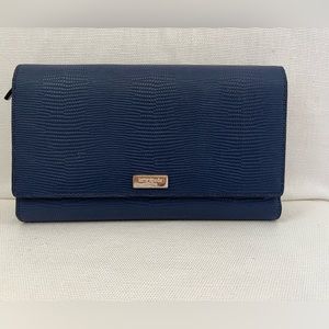 Kate Spade Navy Leather Tri-fold Wallet